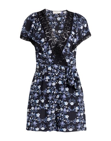 Sandro Woman Playsuit Navy Size 10 Viscose, Polyester, Cotton, Polyamide, Zamak In Blue