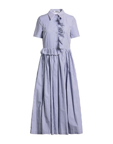 Vivetta Woman Maxi Dress Navy Size 6 Cotton In Blue