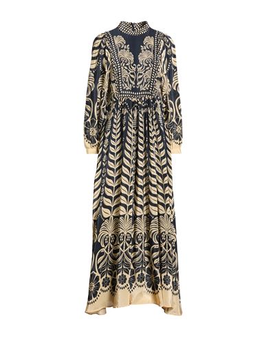 Farm Rio Woman Maxi Dress Navy Size S Viscose In Blue