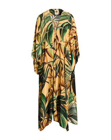 Farm Rio Woman Overcoat & Trench Coat Marigold Size Xl Viscose In Green