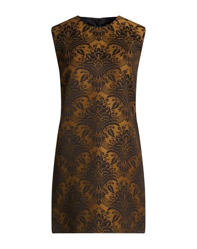 Max Mara Woman Mini Dress Khaki Size 10 Virgin Wool, Polyamide In Sand