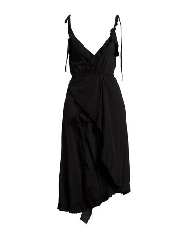 Low Classic Woman Midi Dress Black Size L Cotton