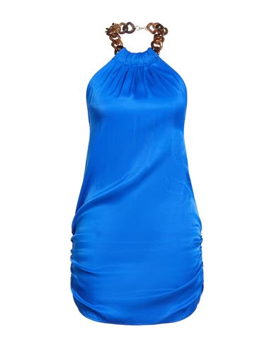 Haveone Woman Mini Dress Bright Blue Size S Viscose