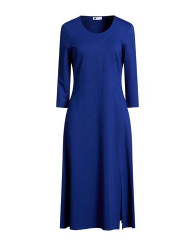 Diana Gallesi Woman Midi Dress Bright Blue Size 16 Viscose, Polyamide, Elastane