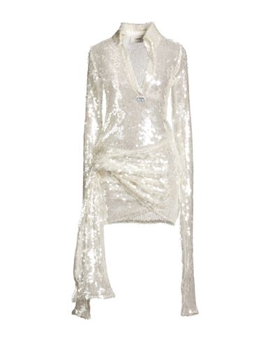 Coperni Woman Mini Dress Off White Size 6 Polyester, Polyamide, Metal