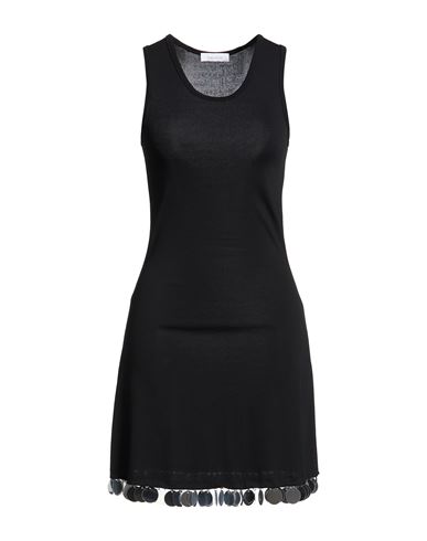 Rabanne Woman Mini Dress Black Size M Viscose, Polyamide, Elastane