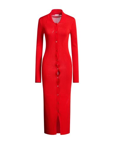Midi-Kleid Damen Tomatenrot 0,1 Damen