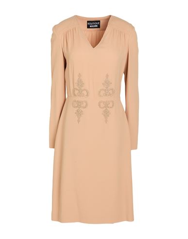 Boutique Moschino Woman Midi Dress Camel Size 6 Acetate, Viscose In Brown