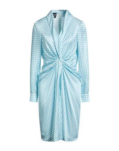 Boutique Moschino Woman Midi Dress Sky Blue Size 6 Viscose, Silk