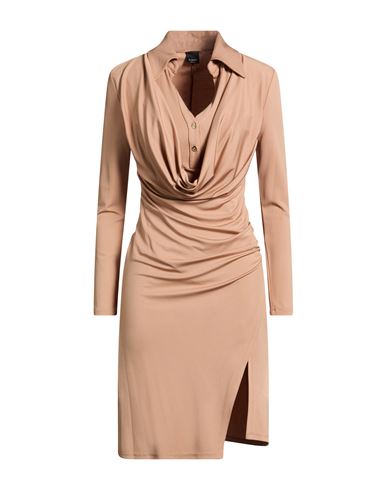 Pinko Woman Mini Dress Light Brown Size S Viscose, Elastane