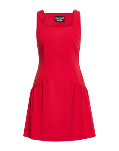 Boutique Moschino Woman Mini Dress Red Size 6 Polyester, Elastane In Multi