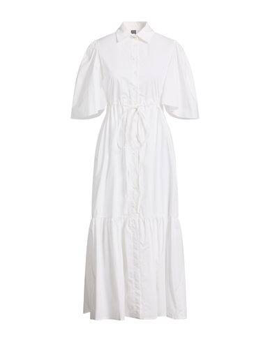Mdm Mademoiselle Du Monde Woman Maxi Dress White Size 10 Cotton
