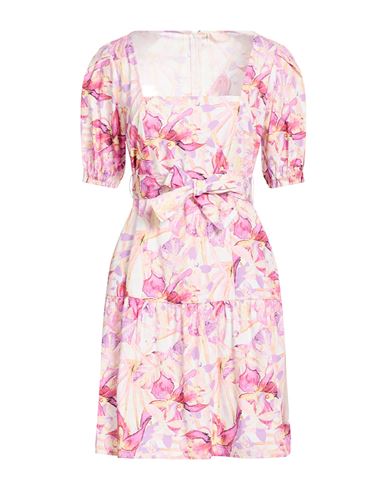 Liu •jo Woman Mini Dress Lilac Size 6 Cotton In Pink