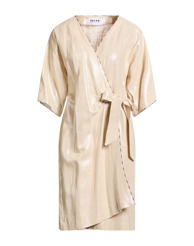 Bazar Deluxe Woman Midi Dress Beige Size 4 Linen, Viscose In Neutral