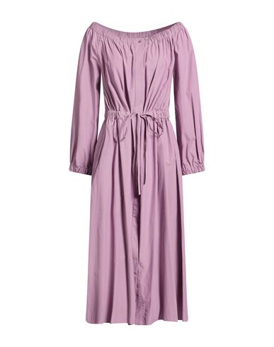 Antonelli Woman Midi Dress Lilac Size 8 Cotton In Purple