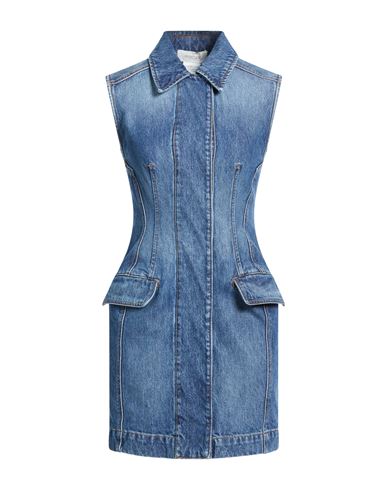 Sportmax Woman Mini Dress Blue Size 4 Cotton In Multi