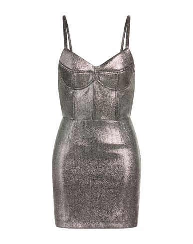 Nora Barth Woman Mini Dress Silver Size 00 Polyester, Elastane