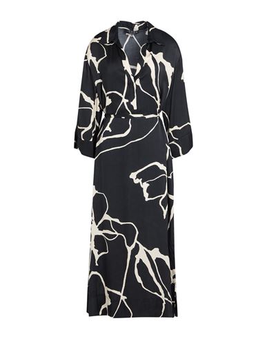 Icona By Kaos Woman Midi Dress Black Size 12 Viscose