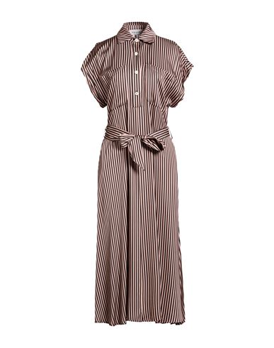 Shirtaporter Woman Maxi Dress Blush Size 8 Cotton, Silk In Pink