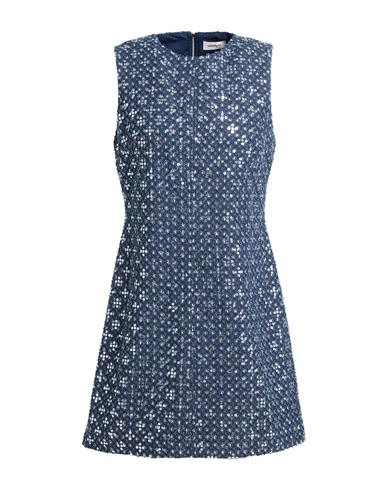 Ottod'ame Woman Mini Dress Navy Size 10 Polyester In Blue