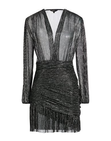 Maje Woman Mini Dress Dark Green Size 8 Polyester, Metallic Fiber