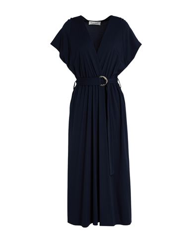 Kaos Day By Day Woman Midi Dress Midnight Blue Size 12 Viscose, Polyamide, Elastane