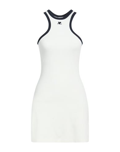 COURRÈGES Mini-Kleid Damen Weiß L,M,S,XS Damen