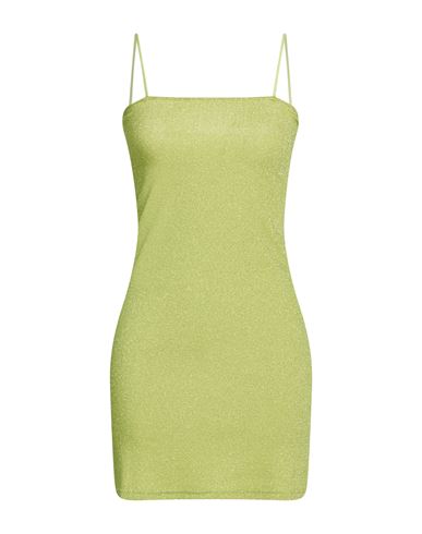 4giveness Woman Mini Dress Lime Green Size L Viscose, Polyester, Polyamide, Elastane