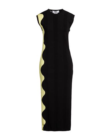 Msgm Woman Midi Dress Black Size Xs Viscose, Polyester