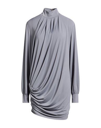 Babylon Woman Mini Dress Light Grey Size 8 Polyester, Elastane In Gray