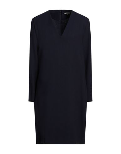 Antonelli Woman Mini Dress Navy Size 14 Virgin Wool, Viscose In Blue