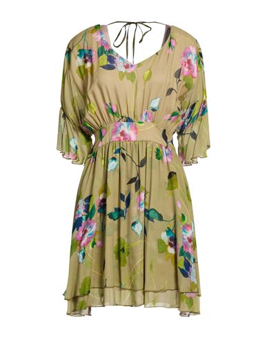 Annarita N Woman Mini Dress Military Green Size S Polyester