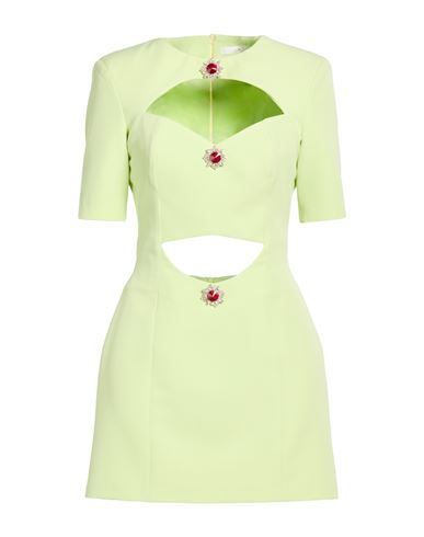 Silence Limited Woman Mini Dress Lime Green Size M Pes, Elastane