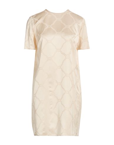 Twinset Woman Mini Dress Beige Size 10 Lyocell, Viscose In Sand