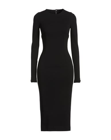 DOLCE&GABBANA Midi-Kleid Damen Schwarz 30,32 Damen