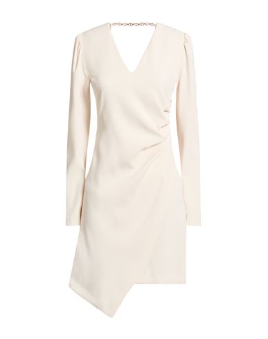 Twinset Woman Midi Dress Cream Size 8 Polyester, Elastane In White