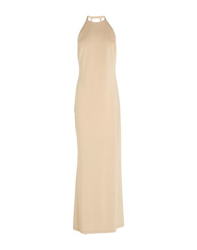 Silence Limited Woman Maxi Dress Sand Size L Pes, Elastane In Gray