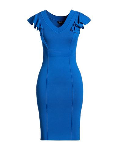 Liu •jo Woman Midi Dress Blue Size L Viscose, Polyester