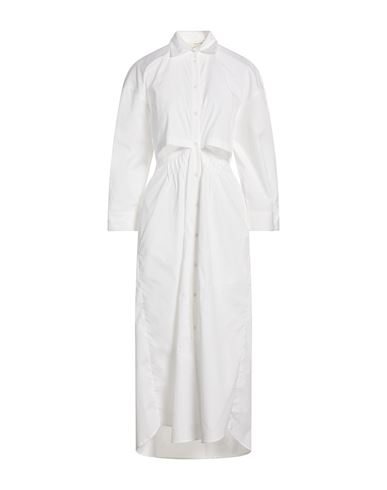 Isabel Benenato Woman Maxi Dress White Size L Cotton