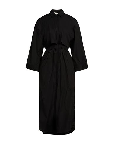 Isabel Benenato Woman Maxi Dress Black Size L Cotton