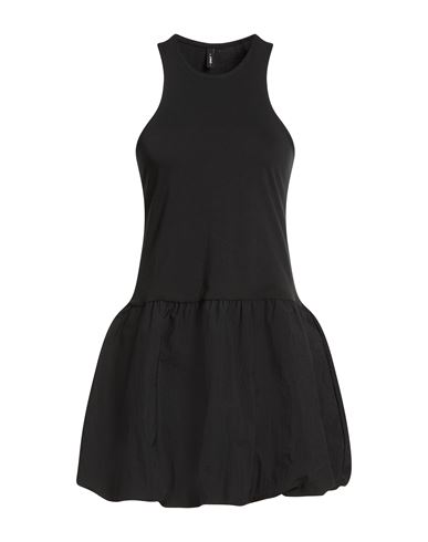 Only Woman Mini Dress Black Size L Cotton, Elastane, Polyamide