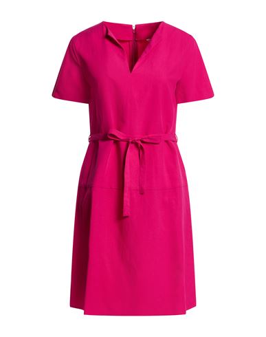 Xacus Woman Midi Dress Fuchsia Size 10 Viscose, Linen In Pink