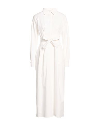 Max Mara Woman Maxi Dress White Size 6 Cotton, Elastane