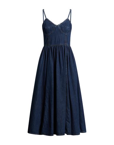 Midi-Kleid Damen Blau 38 Damen