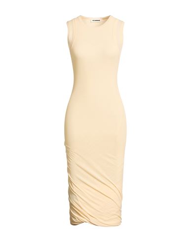 Jil Sander Woman Maxi Dress Beige Size 6 Cotton