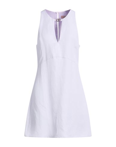 Twinset Woman Mini Dress Lilac Size 8 Viscose, Linen In Purple