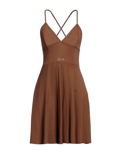 Odi Et Amo Woman Mini Dress Brown Size 8 Cotton