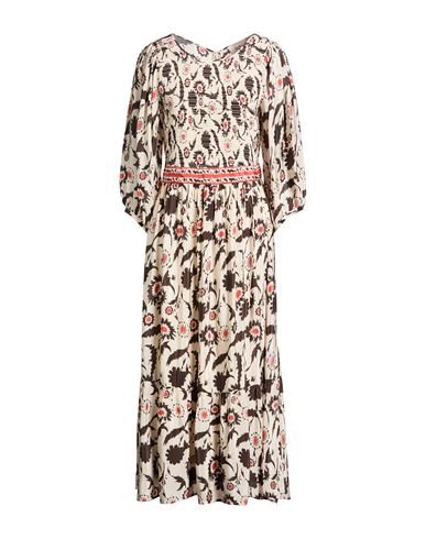 Vestido midi Mujer Marfil 1,3 Mujer
