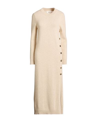 Ba&sh Ba & Sh Woman Midi Dress Beige Size 3 Alpaca Wool, Wool In Sand