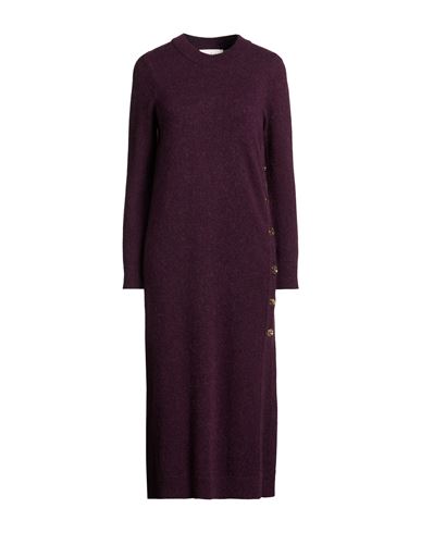 Ba&sh Ba & Sh Woman Midi Dress Plum Size 3 Alpaca Wool, Wool In Purple